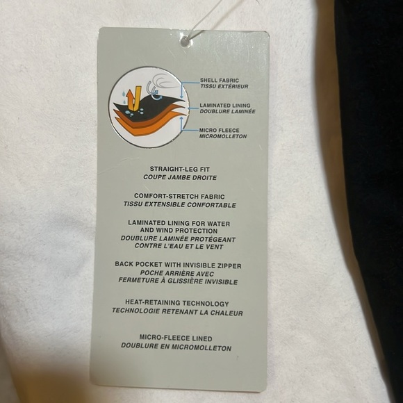 NWT Sunice Black Stormpack Windproof Lined Pants sz L - Picture 4 of 7